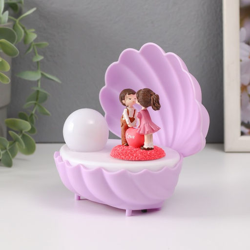 Фигурка светящаяся Парочка в ракушке, 11.5?10?11.5 см, МИКС