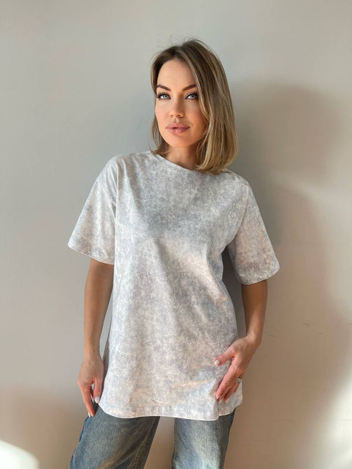 K12053 Футболка OVER SIZE (плотный хлопок) БЕЛЫЙ