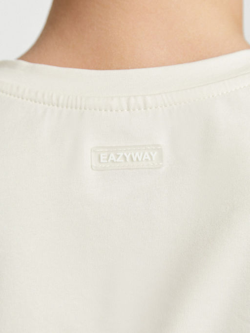 Лонгслив прямого силуэта с эластичным принтом WELLNESS - Eazyway фото 3