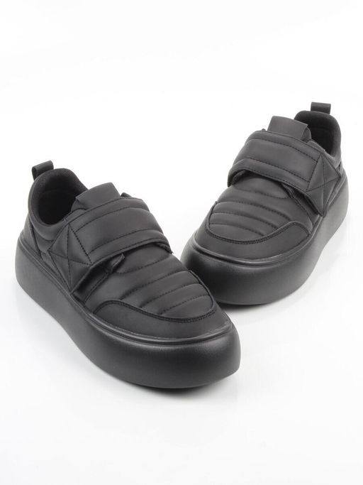 03-YH462-3 BLACK Полуботинки спортивные демисезонные женские (натуральная кожа)