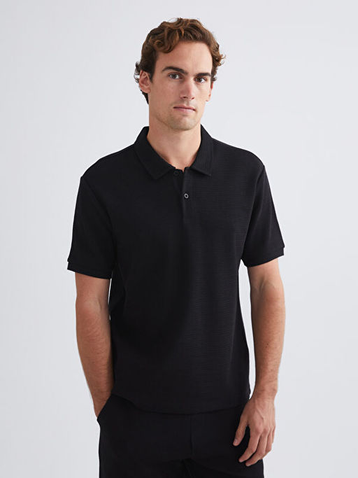 Polo Yaka K?sa Kollu Basic Erkek Ti??rt