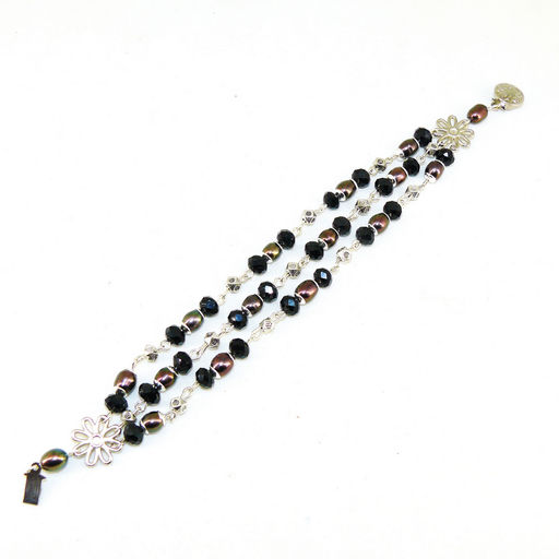 Браслет из черного жемчуга 18 см