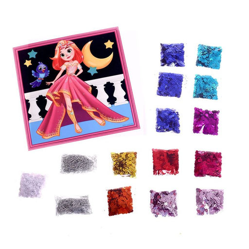 Аппликация пайетками Сказочная принцесса - Школа талантов фото 8