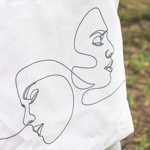 Эко-шоппер из 100% хлопка "TWO FACE"