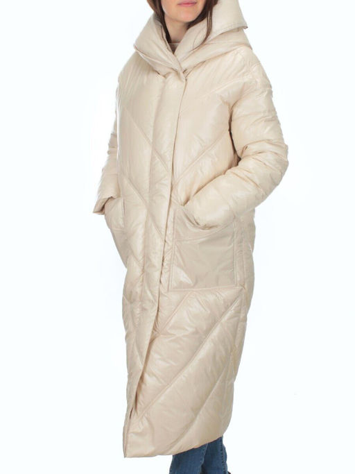 21-381 LT. BEIGE Пальто зимнее женское (200 гр. тинсулейт) - Fashion фото 3
