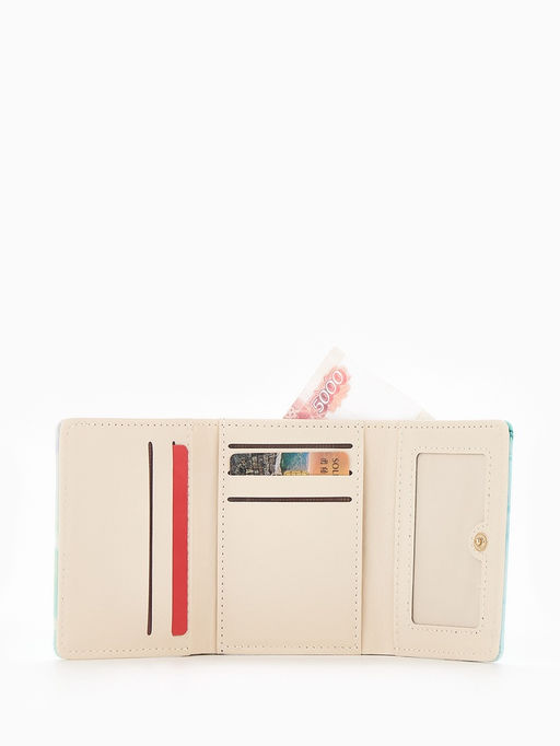 Кошелёк женский на кнопке, 10?1.5?8 см, с принтом, розовый