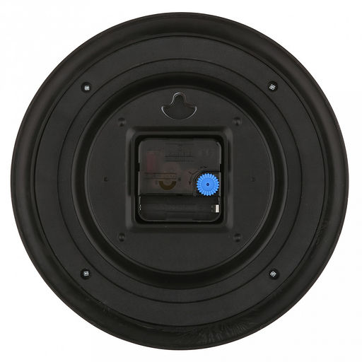 Часы настенные "Вензель" д19-22,5см, h4см, мягкий ход, циферблат белый/бежевый; цифры арабские, черный; корпус пластик, черный, полоски медного цвета; в коробке (Китай)