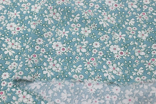 Штапель Малика цв.бирюзово-зеленый винтаж-2, СОРТ2, ш.1.42м, вискоза-100%, 90гр/м.кв - Купава фото 2