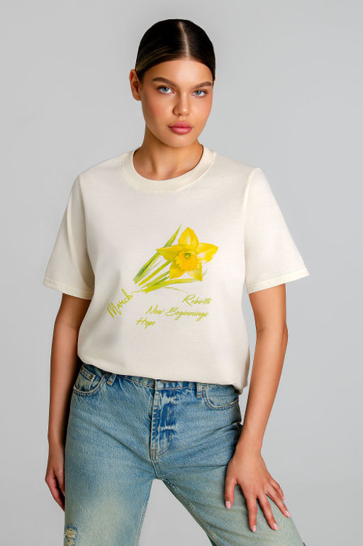 Арт. 31165 Футболка женская  44-52 (5 шт) Цвет:светло-молочныйй