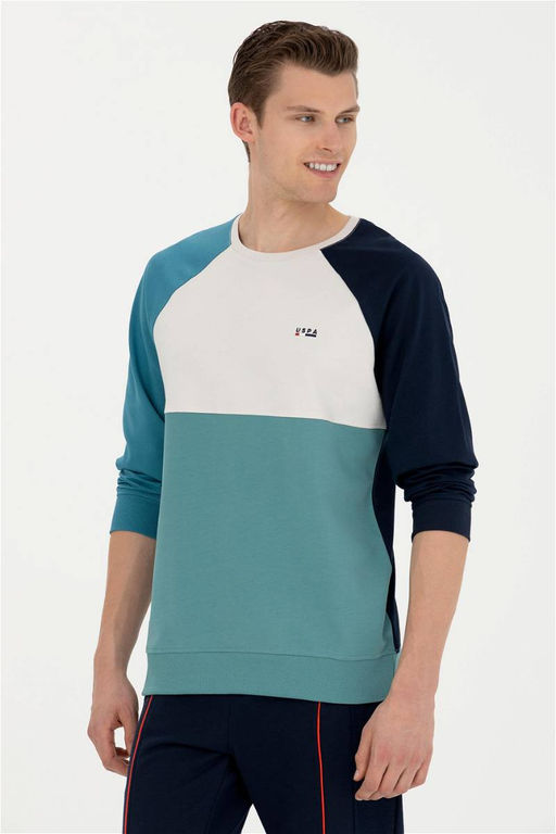 Свитшот мужской U. S. Polo Assn темно-синий из хлопка - U.s. polo assn фото 10