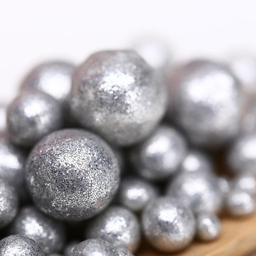 Цена за 2 шт. Посыпка кондитерская с мягким центром Блеск, серебро, 50 г - Кондимир фото 2