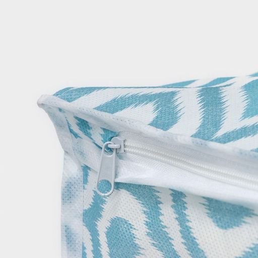 Кофр для хранения вещей Доляна «Лагуна» с ПВХ-окном, 45×30×20 см, бирюзовый