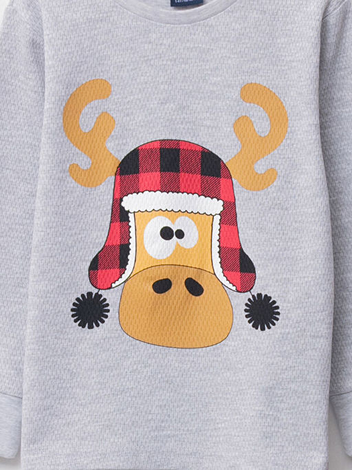 Bisiklet Yaka Y?lba?? Temal? Uzun Kollu Erkek ?ocuk Pijama Tak?m? - Waikiki фото 3