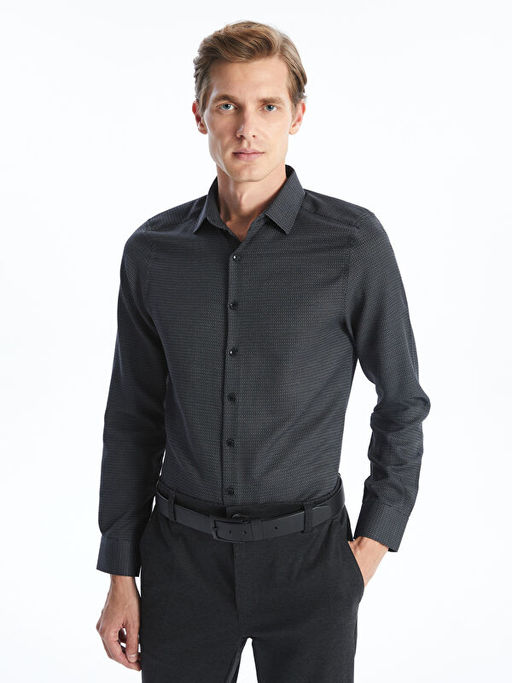 Slim Fit Uzun Kollu Arm?rl? Erkek G?mlek