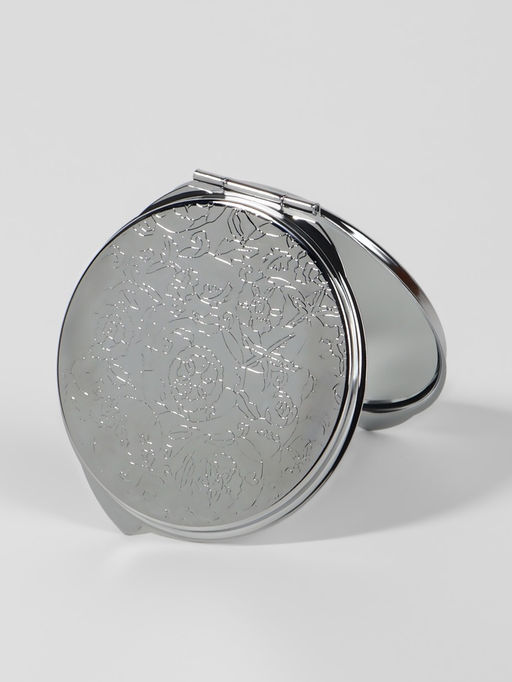 Зеркало складное, d=6 см, серебристое МИКС