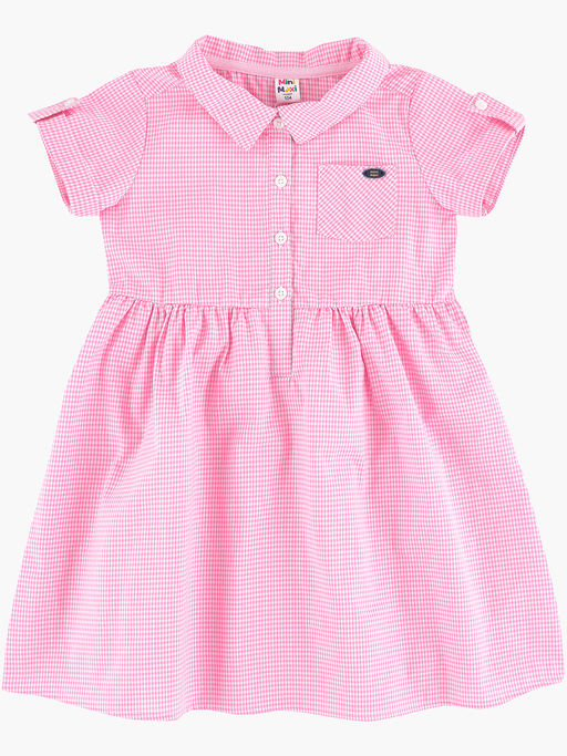 Платье для девочки нарядное UD 2684 клетка розовая - Mini maxi фото 7