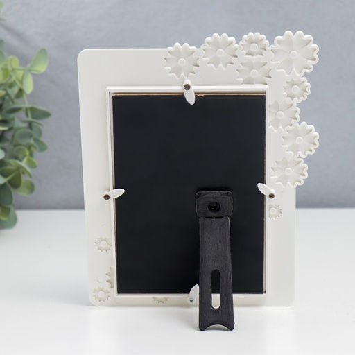 Фоторамка для фото 10×15 см «Незабудки», пластик, белая, 20×15 см