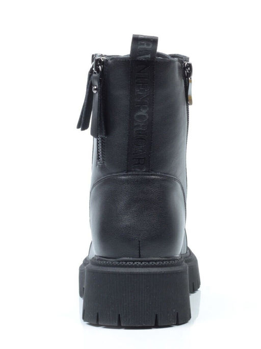 01-5275-1 BLACK Ботинки демисезонные женские (натуральная и искусственная кожа, байка)