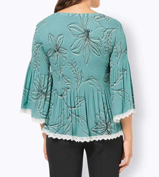 Блузка, шалфей - Linea tesini фото 4