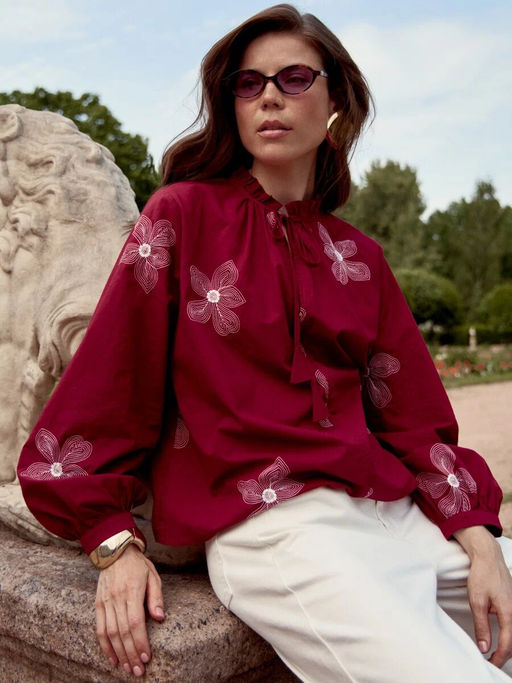 Блузка P612-1110 bordo