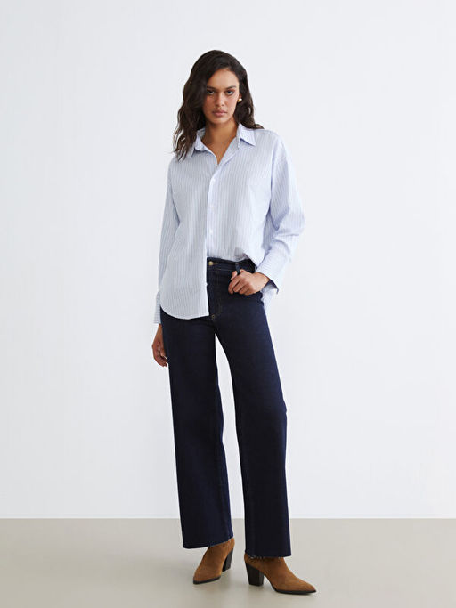 ?izgili Oversize Kad?n G?mlek