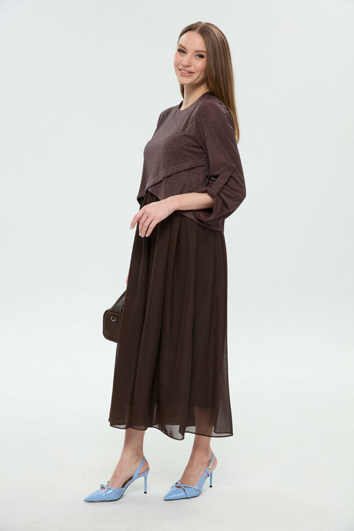 Платье NIKVA н740-28 горький шоколад