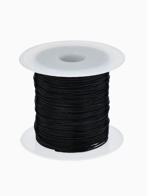 Нить силиконовая (резинка) d=1 мм, L=10 м (прочность 2250 денье), чёрная