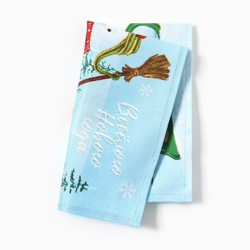 Полотенце Доляна «Веселого нового года» 28×46 см, 100% хл, рогожка 164 г/м²