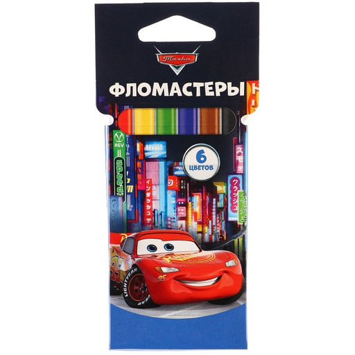 Фломастеры Тачки, 6 цветов, вентилируемый колпачок - Disney фото 10
