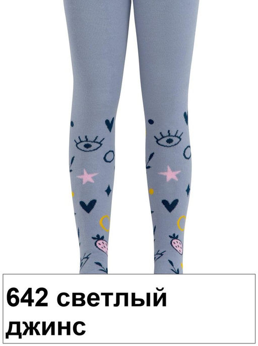 Колготки дет. SOF-TIKI 7С-38СП, 104-110 (12) - 642 светлый джинс - Conte elegant фото 10