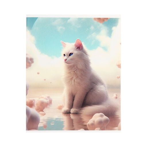 Цена за 4 шт. Тетрадь 96 листов в клетку Calligrata «Кошка в облаках», обложка мелованный картон, глянцевая ламинация, блок офсет МИКС