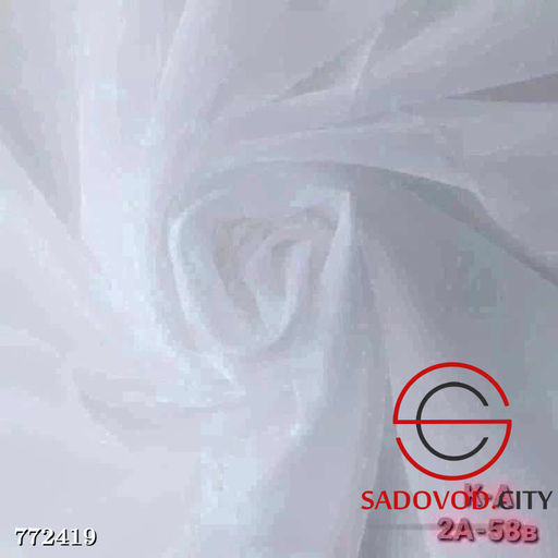 Тюль вуаль однотонная подшитая