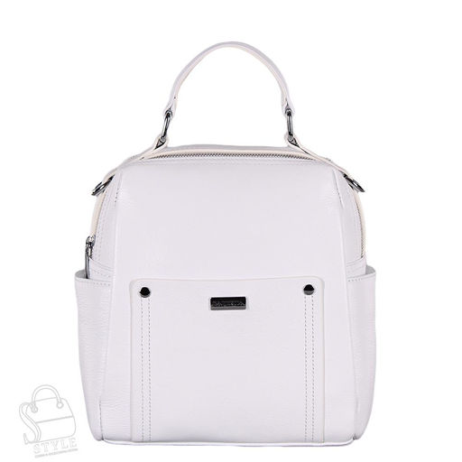 Рюкзак женский кожаный 99353-2 white Velina Fabbiano-Safenta/20 в Новосибирске