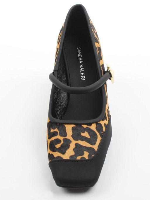 06-DMD-P216 BLACK/LEOPARD Туфли женские (натуральная кожа с ворсом, нубук)