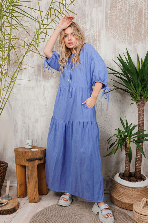 Платье AMORI 9662 василек  фото 2