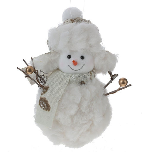 Изделие декоративное подвесное "Снеговик", L9 W6 H17 см, 3в.