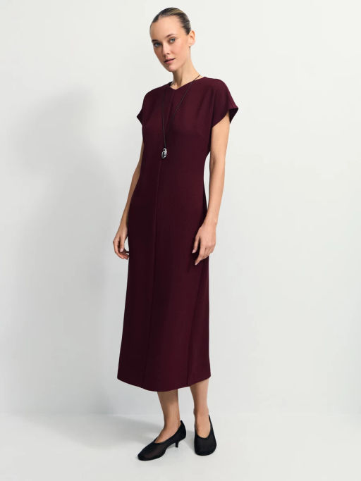 Платье миди с V-образным вырезом / Zarina  фото 2