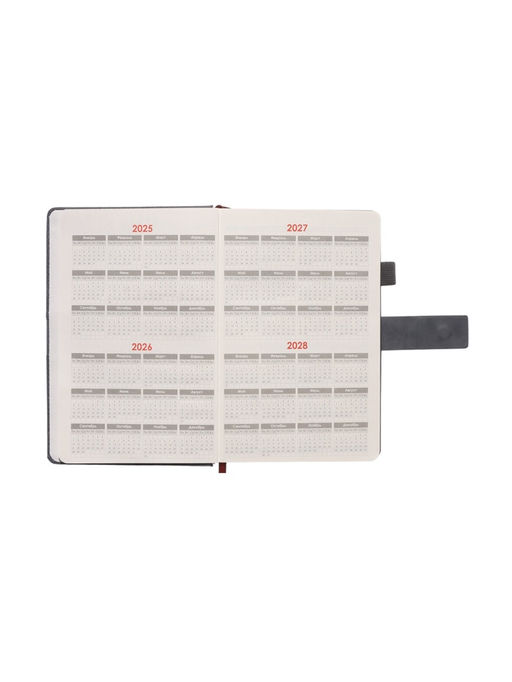 Ежедневник недатированный А5, с хлястиком, 128 листов, в линейку, пвх, серый - Simaland фото 4
