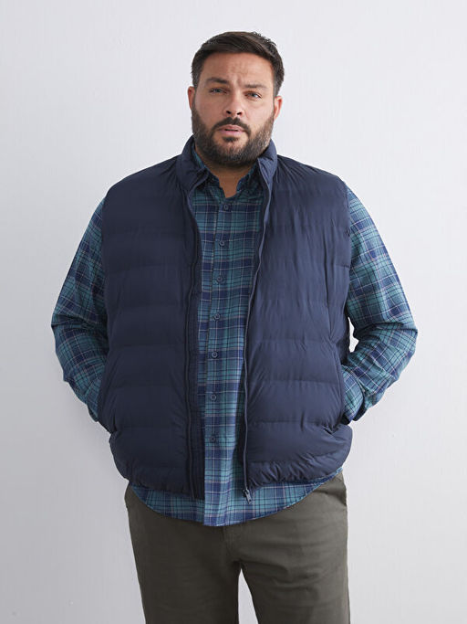 Standart Kal?p Dik Yaka Erkek ?i?me Yelek