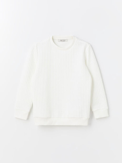 Bisiklet Yaka Uzun Kollu Erkek ?ocuk Sweatshirt