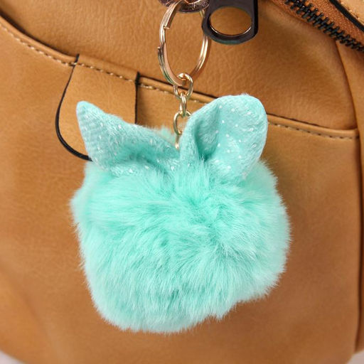 Цена за 6 шт. Брелок для ключей на кольце Пушистик. Шарик с ушками, на сумку, рюкзак, 8?8 см, МИКС - Simaland фото 5