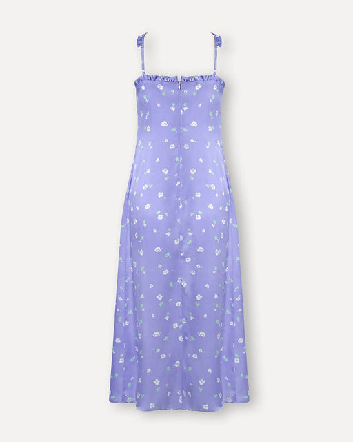 Сиреневое платье с цветочным принтом - Incity фото 3