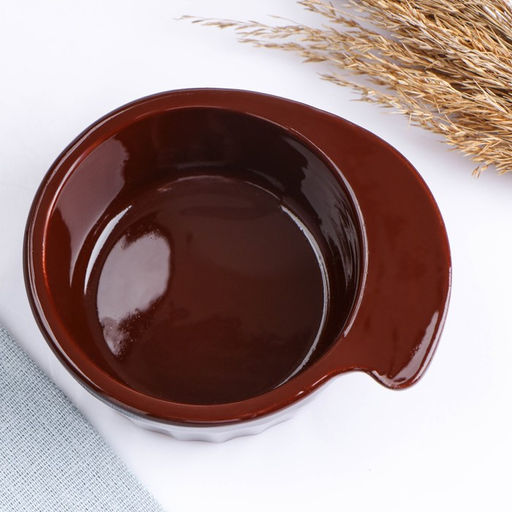 Кокотница Борисовская керамика «Классика», 200 мл, 12×4.5 см, коричневая