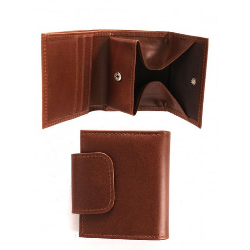 Портмоне женское Croco-ПР-906 натуральная кожа 1 отд, 4 карм, коричневый пулл-ап матовый (219) 264616