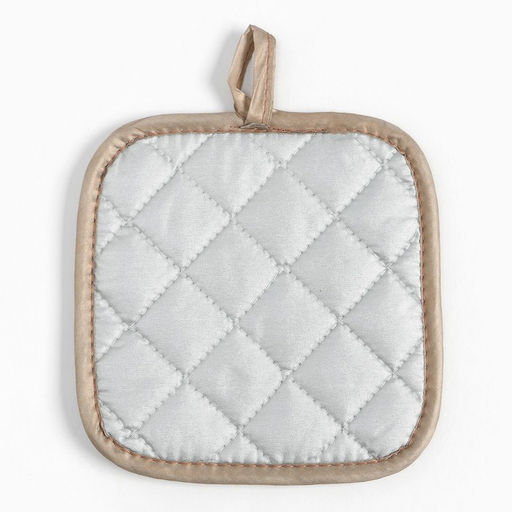 Кухонный набор Доляна. Снежинки: прихватка 17?17 см, варежка 26?16 см, фартук 70?80 см, золотой, 100% п/э