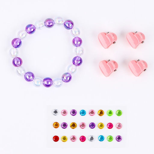 Детские накладные ногти «Милахи», 12 шт., набор с браслетом и заколками