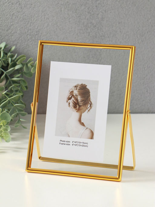 Фоторамка для фото 15×20 см «Лофт», золото гальваника, металл, 1.2×16.5×21.8 см