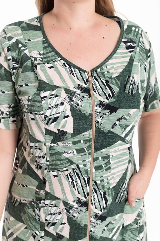 Халат М322167зб зеленый/бежевый - Елена фото 6