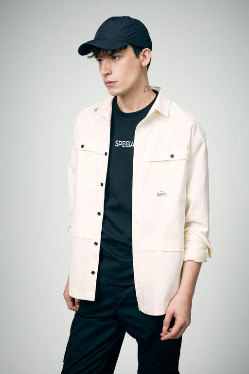 Хлопковая куртка-рубашка с длинными рукавами Relax Fit - Defacto фото 3