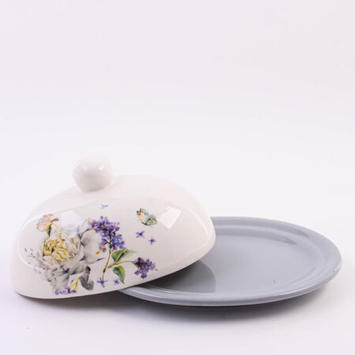 60214 Масленка с крышкой 2пр Букет фантазий доломит LR (х24) - Mayer&boch фото 2